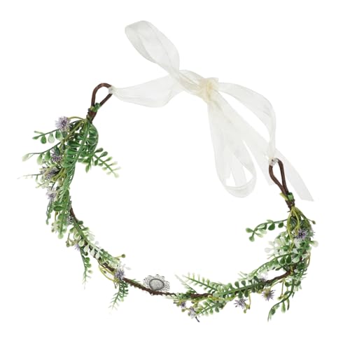 WOONEKY Handgefertigte Damen Blumenkrone mit Design Leichtes Stabiles Braut Headpiece mit Anhängern Komfortabel für Hochzeit Party Festival Eleganter Haarschmuck für Mädchen und Frauen von WOONEKY