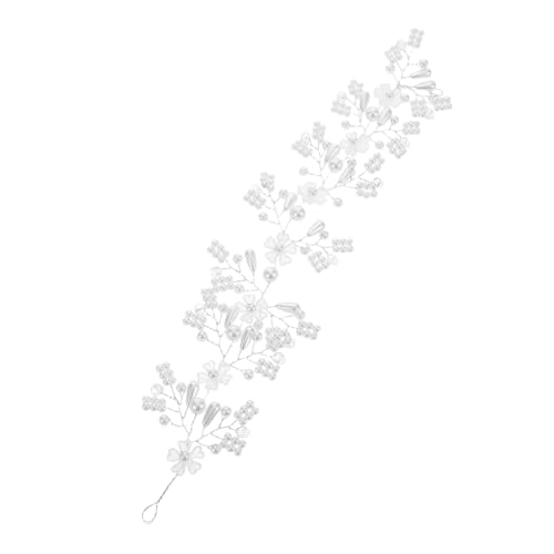 WOONEKY Handgefertigtes Braut Haarschmuck Stirnband mit Kristallblumen und Perlen Flexibler Kopfschmuck für Braut und Blumenmädchen Strahlender Hochzeitsschmuck Kunstvoll Gefertigt von WOONEKY