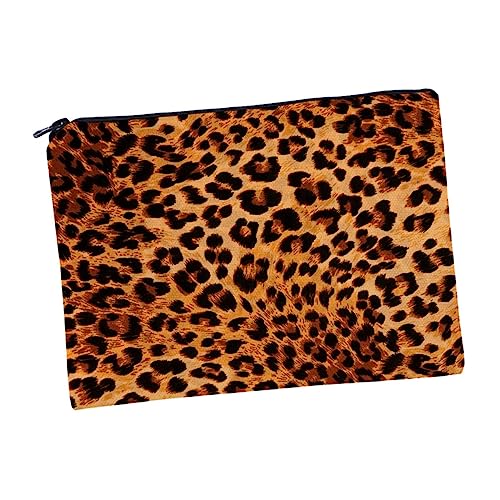 WOONEKY Leopardenmuster Kosmetiktasche Tragbare Damen Aufbewahrungstasche Schminktasche Für Reisen Party Und Alltag von WOONEKY