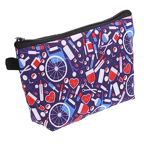 WOONEKY Reise Kosmetiktasche Mit Print Große Tragbare Make-up Und Toilettenartikel-Organizer Für Damen Leicht Für Reisen Und Camping von WOONEKY