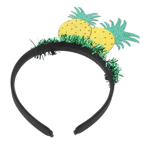 WOONEKY Hawaiian Party Haarreif mit Glitzerndem Ananas Flexibles Luau Stirnband für Mädchen Passend für Strand Pool und Familienfeiern von WOONEKY