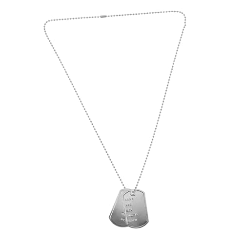 WOONEKY Herren Dog Tag Halskette aus Robustem Material für Kostümpartys und Cosplay Stylisches Accessoire im Authentischen Militärstil für Alltag und Besondere Anlässe von WOONEKY