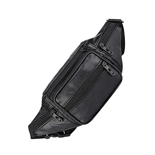 WOONEKY Cowhide Fanny Bag Für Herren Verstellbare Große Sport Bauchtasche Für Laufen Radfahren Reisen Multifunktionale Hüfttasche Mit Ausreichend Stauraum Für Handy Schlüssel Und von WOONEKY