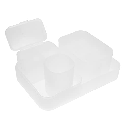 WOONEKY Desktop Nagelbürstenbehälter Teiliges Für Nagellack Und Stifte Transparenter Organizer Für Kosmetik Und Schreibtischbedarf von WOONEKY