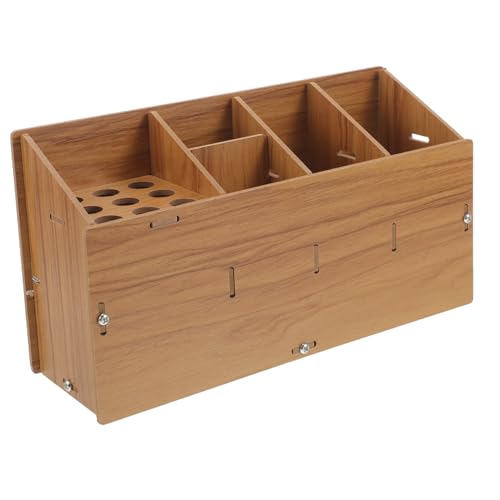 WOONEKY Holz Haarstyling Werkzeug Organizer Kompakter Scheren und Kammhalter Design für Friseure Platzsparende Aufbewahrungsbox für Haarschneidewerkzeuge Robust und Vielseitig für Salon von WOONEKY