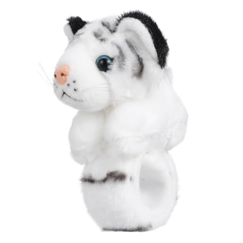WOONEKY Jungle Themen Slap Armband aus Plüsch Tiermotiv Kindergeburtstagsgeschenk Weißer Tiger für Party Deko Mitgebsel von WOONEKY