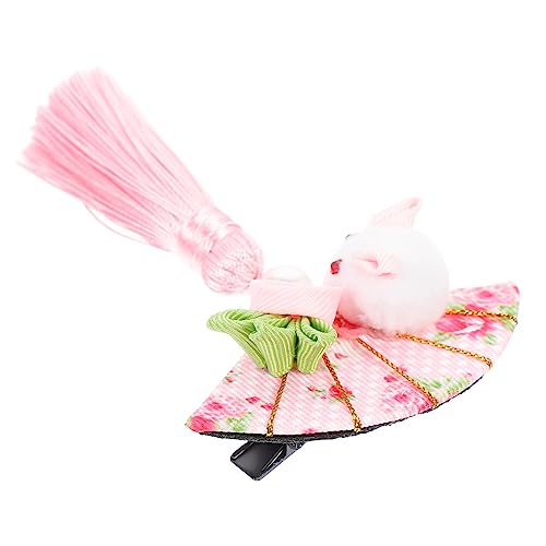 WOONEKY Kimono Haarclip Mit Kaninchen Und Karottendesign Quasten-haarspange Für Ostern Traditionelle Japanische Haarschmuck Für Hochzeiten Und Anlässe Für Damen von WOONEKY