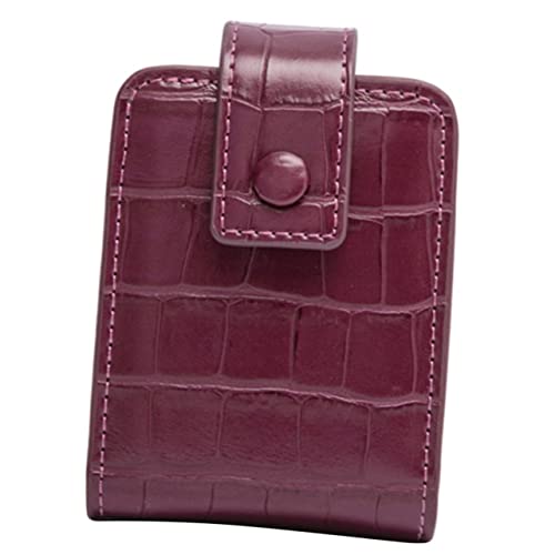 WOONEKY Kleine Kosmetiktasche mit Spiegel Mini Lippenstiftetui für Damen Reise Make Up Täschchen Lippenstift Organizer mit Fächern Passend für Handtasche Elegant Kompakt von WOONEKY