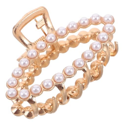 WOONEKY Kleine Perlen Haarklammer mit Metallkralle Rutschfester Stilvoller Strass Haarschmuck für Frauen und Mädchen Geeignet für Dünnes Dickes Lockiges Haar Dekorative Clips für von WOONEKY