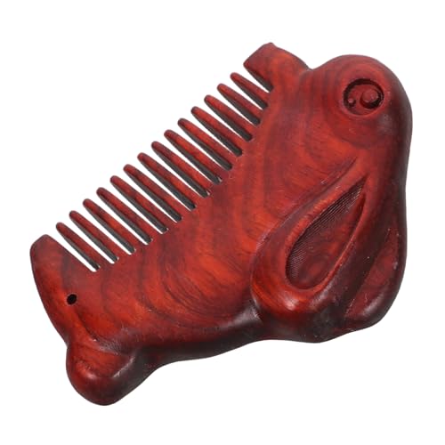 WOONEKY Kleiner Holz kamm für Frauen mit Feinen Zähnen Tragbar und Pocket sized für Reisen Entwirrt Sanft Locken und Glattes Haar Stylischer Kaninchen design für Tasche und Alltag von WOONEKY