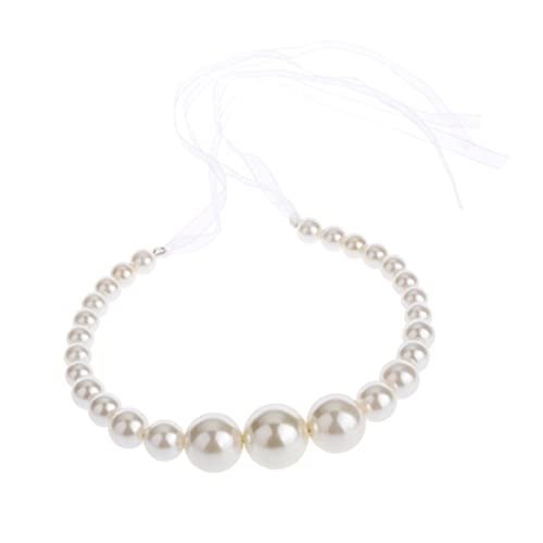 WOONEKY Creative Hair Haarschmuck Für Frauen Mit Perlen Elegantes Hochzeits Und Geburtstags-stirnband Mit Stoffgürtel Accessoire Für Besondere Anlässe von WOONEKY