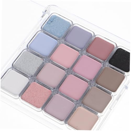 WOONEKY Koreanische Lidschattenpalette Farben Satin und Glitzer Wasserfest Hochpigmentiert Trendige Braun Melon Nuancen Makeup Palette Für Modische Augen Looks von WOONEKY