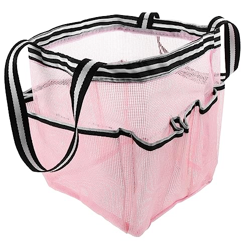 WOONEKY Netz-Kosmetiktasche Tragbar Atmungsaktives Mesh-Design Duschtasche Mit Großer Kapazität Badezimmerzubehör Für Frauen Platzsparend Wand Hängend von WOONEKY