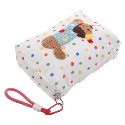 WOONEKY Kosmetiktasche für Damen mit Süßem Hundemuster Praktische Reißverschlusstasche für Make Up und Reiseutensilien Handheld Organizer für und Stilvolle Aufbewahrung von WOONEKY
