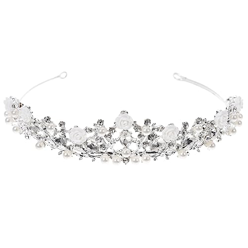 WOONEKY Kristallkrone Braut Tiara Haarschmuck Hochzeitskopfschmuck Glänzende Braut Stirnband für Hochzeit Geburtstag Verlobung Komfortabel und von WOONEKY