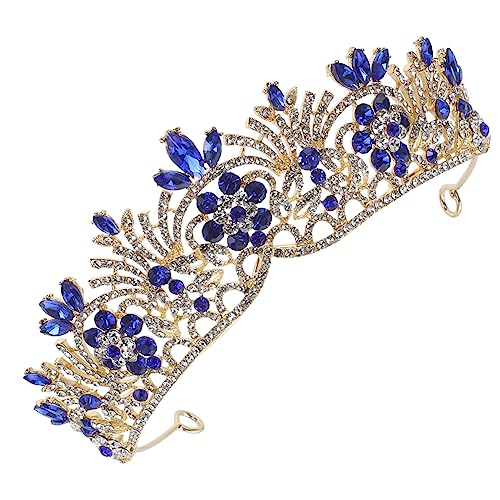 WOONEKY Krone Für Damen Mit Strass Dekoratives Kronen-stirnband Für Braut Haarschmuck Zum Geburtstag Modisches Haarband Im Kronen-design Für Mädchen Glänzendes Stirnband von WOONEKY