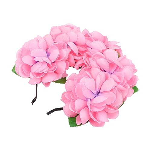 WOONEKY Blumenkranz Headdress Für Halloween Künstlicher Haarreif Mit Rosen Und Glitzer Elegantes Kostümzubehör Für Damen Für Partys Und Veranstaltungen von WOONEKY