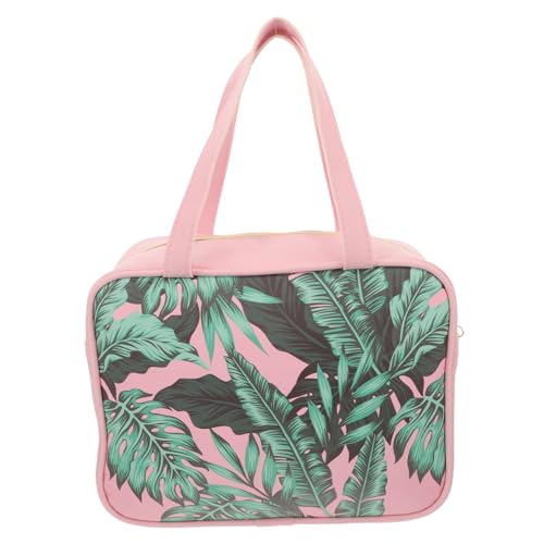 WOONEKY Kosmetiktasche Für Wasserdichter Pu Kulturbeutel Große Handtasche Mit Fächern Tragbare Toilettenartikel Aufbewahrung Für Damen Stylischer Make-up Organizer Für Unterwegs von WOONEKY