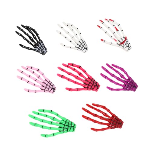 WOONEKY 8stücke Teiliges Fluoreszierende Haarklammern Knochenform Für Halloween Skelett-hand Haarspangen Für Mädchen Und Frauen Perfektes Accessoire Für Kostümparty Und von WOONEKY