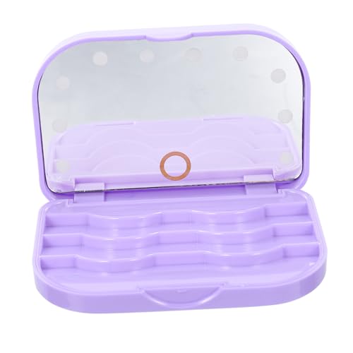 WOONEKY Wimpernetui Mit Led-licht Und Spiegel Für Künstliche Wimpern Kompakter Wimpern-organizer Für Täglichen Gebrauch Und Reisen Für Und Kleinigkeiten von WOONEKY