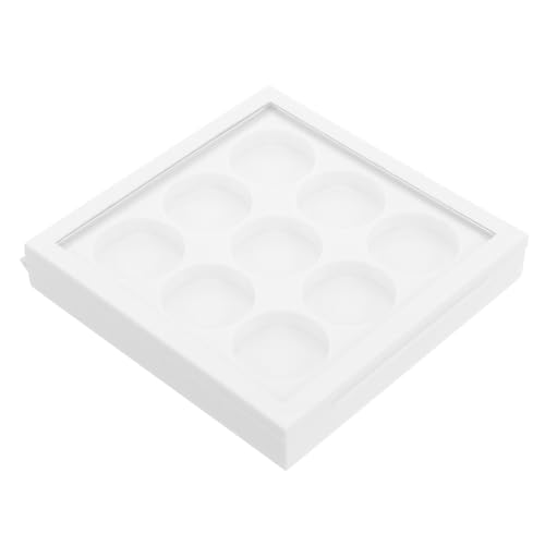 WOONEKY Leere Lidschattenpalette Lidschatten Palette Leere Makeup Palette Kosmetik Aufbewahrung Make-up Aufbewahrung leere Palette für Make-up Lidschatten-Tablett Augenregal Plastik Weiß von WOONEKY