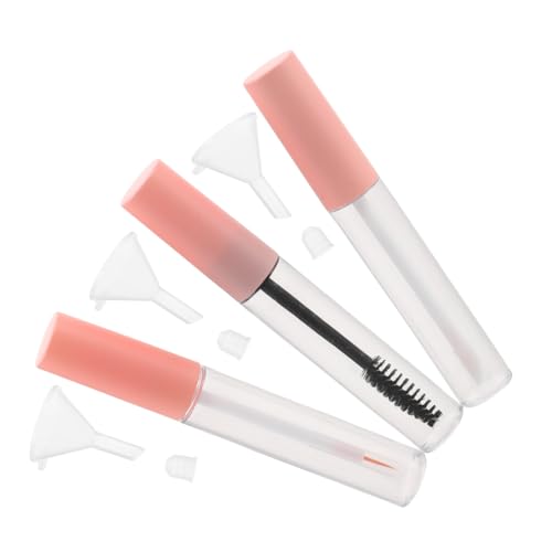 WOONEKY 10 Ml Mascara Nachfüllbares Wimperncreme-behälter-set Mit 3 Trichtern Leeren Make-up-tuben Für Lipgloss Und Eyeliner von WOONEKY