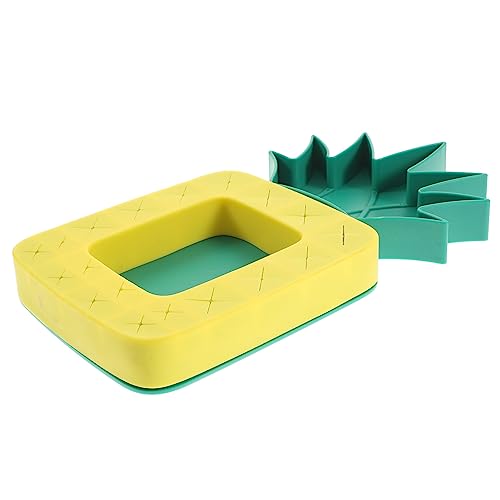 WOONEKY Lip Gloss Organizer Aus Silikon Multifunktionale Aufbewahrungsbox Für Lippenstift Und Kosmetik Platzsparend Lustigen Ananasdesign Für Schminktische Und Badezimmer von WOONEKY