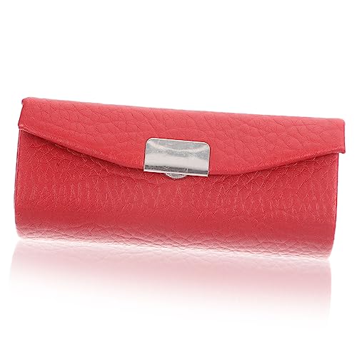 WOONEKY Lippenstifthalter aus Hochwertigem Kunstleder Tragbare Einzelne Lippenstiftbox mit Feiner Textur Kompakte Aufbewahrung für Kosmetik Unterwegs Geschenkidee für Frauen Schützt von WOONEKY