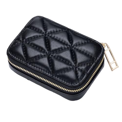 WOONEKY Lippenstifttasche Aus Leder Für Damen Tragbare Kosmetikaufbewahrung Make-up-Tasche Schlichtes Design Für Geburtstag Weihnachten Neujahr Festival von WOONEKY