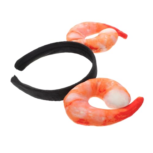 WOONEKY Lustiges Garnelen Haarreif Kostüm Party Haaraccessoire Design für Foto Booth Requisiten Weihnachten Kopfschmuck Unisex Cosplay Zubehör von WOONEKY