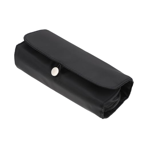 WOONEKY Make Up Pinsel Tasche Kompakt Tragbar Kosmetiktasche Organizer Schwarz Praktische Aufbewahrungstasche für Reisen und Alltag von WOONEKY