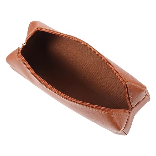 WOONEKY Make-up-pinseltasche Aus Leder Reise-kosmetikbeutel Organizer Für Make-up-Werkzeuge Leicht Und Tragbar Für Reisen Und Alltag von WOONEKY