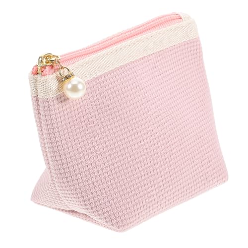 WOONEKY Makeup Pouch Kleine Kosmetiktasche aus Wasserdichtem Material mit Reißverschluss Multifunktionale Lippenstift Beauty Organizer Tasche für Damen Tragbar in Rosa WOONEKY Makeup Pouch Kleine Kosmetiktasche aus Wasserdichtem Material mit Reißverschluss Multifunktionale Lippenstift Beauty Organizer Tasche für Damen Tragbar in Rosa von WOONEKY