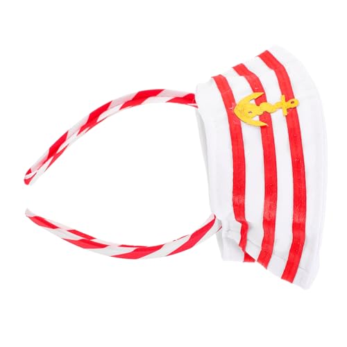 WOONEKY Yacht Kapitän Hut Matrosenhut Stirnband Marinehut Haarband Matrosen Cosplay Haaraccessoire Party Kopfbedeckung Accessoire von WOONEKY