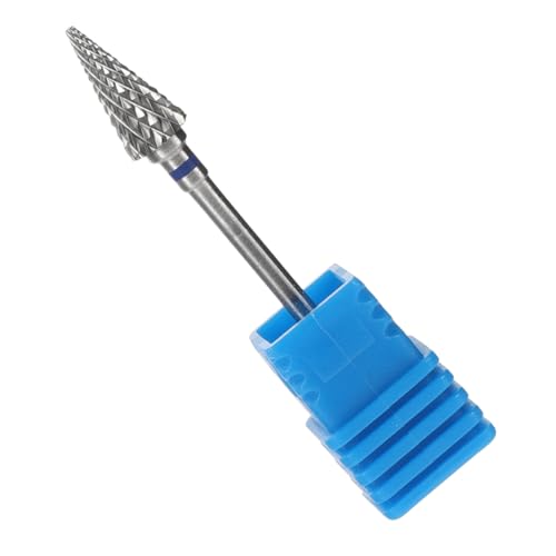 WOONEKY Metall Nagelfräser Bit mit Blauem Regenschirm Design Langlebiger Wolframstahl Schleifkopf Effektives Entfernen von Nagelhaut und Polieren Wiederverwendbar Geeignet für Maniküre von WOONEKY