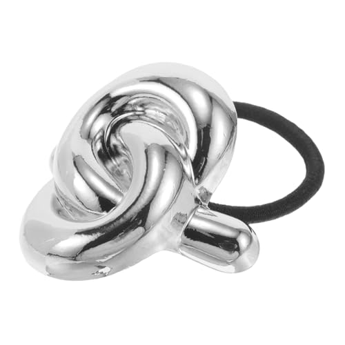 WOONEKY Ponytail Holder Mit Geometrischem Metalldesign Elastischer Haargummi Für Stilvolle Hochsteckfrisuren Vielseitige Nutzung Als Handgelenk Oder Halskette Retro-haaraccessoire Für von WOONEKY