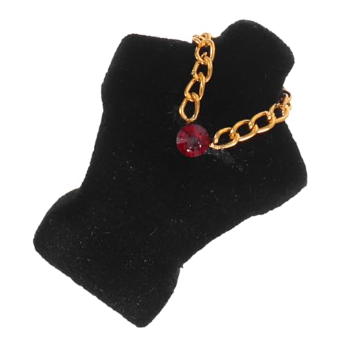 WOONEKY Miniatur Halskettenhalter Schmuckständer mit Puppe für Puppenhaus Realistisches Schmuckdisplay Pädagogisches Lernspielzeug zur Organisation und Ästhetischen Leicht Montierbar von WOONEKY