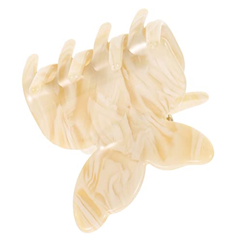 WOONEKY Französische Haarspange Krallenklammer aus Acryl gestreifter Schmetterling Haarschmuck rutschfeste Kiefer-Haarspange für Frauen von WOONEKY