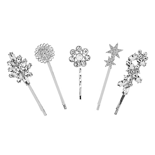 WOONEKY Modische Haarspange Mit Strass-blumen 5-teiliges Haarnadel-set Für Damen Jungen Und Mädchen Erwachsene von WOONEKY