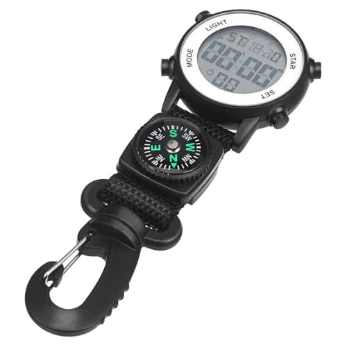 WOONEKY Taschenuhr mit Nylonband Digitale Karabineruhr Leicht für Herren Outdoor Uhr von WOONEKY