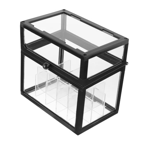 WOONEKY Großer Lippenstift Kosmetischer Organizer Für Schminktisch Staubdichtes Design Mit Deckel Kosmetikdisplay Für Lippenstifte Und Make up Zubehör von WOONEKY