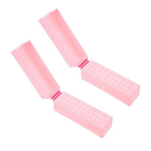 WOONEKY Nagelbohrer-organizer Schleif-aufbewahrungsbox Bohrer-organizer-koffer Spezielles Lochdesign von WOONEKY