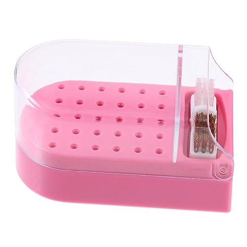 WOONEKY Nagelbohrer Aufbewahrungsbox 30 Fächer Transparent Organizer Für Maniküre Nagelschleifköpfe Halter Für Nagelbohrer Für Nagelkunst Und Pediküre von WOONEKY