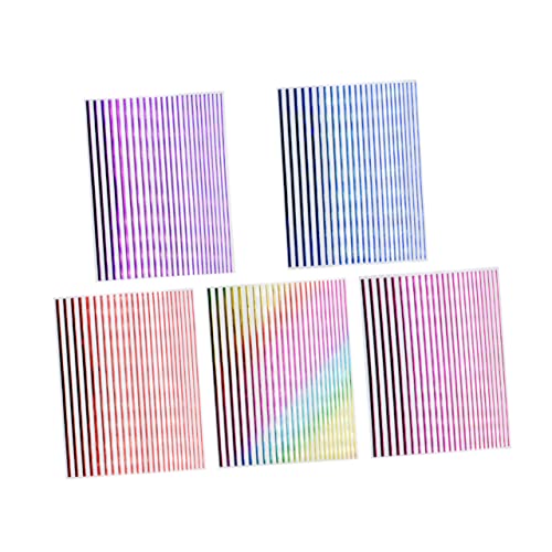 WOONEKY Nagelkunst-aufkleber Mit Einzigartigem Muster 5er-set Glänzende Nagelspitzen in Rot Für Die Maniküre von WOONEKY