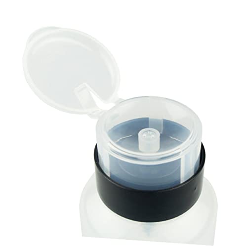 WOONEKY Nagellackentferner Druckspender Flasche Kunststoff Sperrbar für Make Up Entferner und Flüssigkeiten Praktische Reiseflasche mit Hygienischem Design von WOONEKY