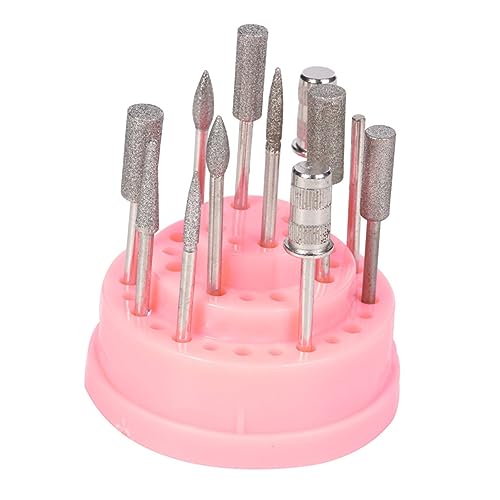 WOONEKY Nail Bit Holder Box mit Löchern Organizer für Nagelfräser Aufsätze Aufbewahrungsbox für Maniküre und Pediküre Zubehör Staubschutz Geeignet für Nagelstudio und Heimgebrauch von WOONEKY