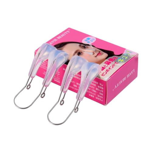 WOONEKY Nasenlifting Klammer 2 Stück Nasenformungskorrektor Aus Hautfreundlichem Material Verstellbar Sicher Für Damen Nasenbrücken Schönheitswerkzeug Für Schlankere Nase Für von WOONEKY