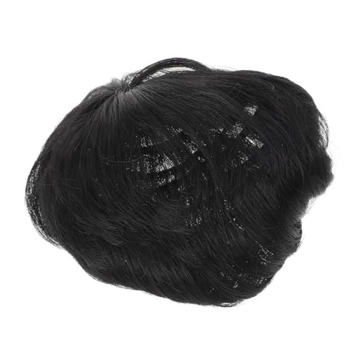 WOONEKY Natürlicher Herren Haarersatz Kurz Gerade Perücke Chemiefaser Haarteil Atmungsaktiv Robust Einfach Anzubringen Für Alltag von WOONEKY