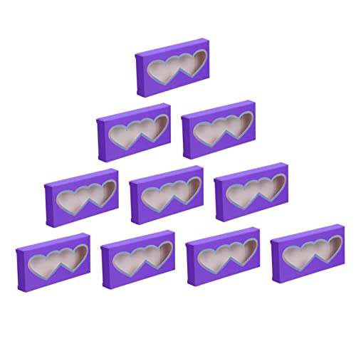 WOONEKY 10stücke Herzform Wimpern Aufbewahrungsbox Leere Papier Wimpern Für Falsche Für Reisen Kosmetikbeutel Und Alltag von WOONEKY