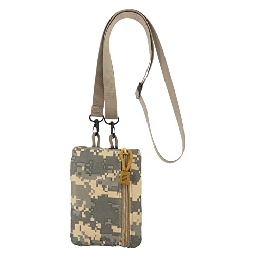 WOONEKY Outdoor Hüfttasche Oxford Verstellbare Gürteltasche für Wandern Laufen und Freizeitaktivitäten für Schlüssel Karten und Geldbörse Militärgrünem Camouflage von WOONEKY